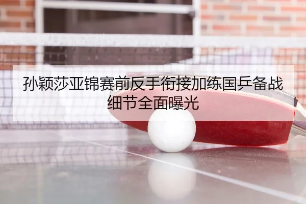 孙颖莎亚锦赛前反手衔接加练国乒备战细节全面曝光